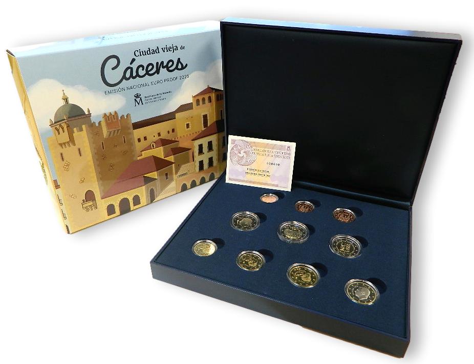 2023 - ESPAÑA - EUROS PROOF - ESTUCHE - CACERES