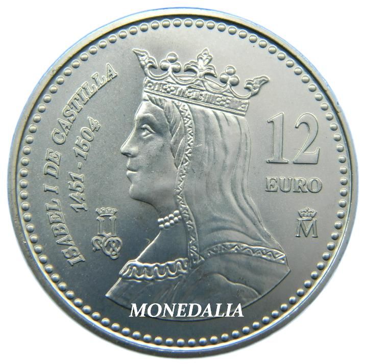 2004 - 12 EUROS - ISABEL LA CATOLICA - PLATA
