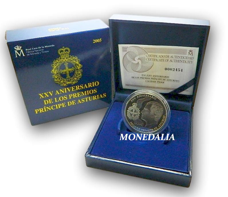 2005 - ESPAÑA - 10 EUROS - XXV PREMIOS PRINCIPE ASTURIAS