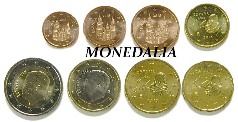 2017 - ESPAÑA - EUROS - 8 MONEDAS - TIRA