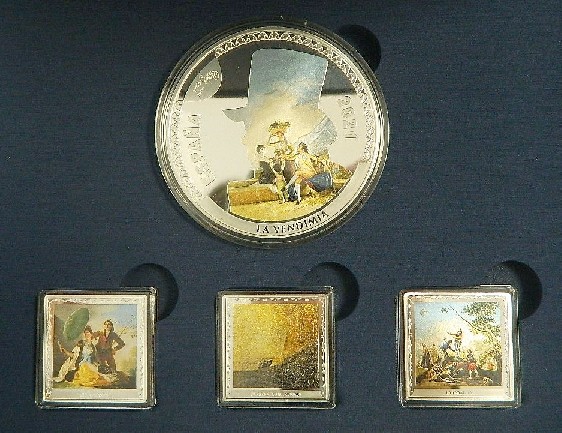 2021 - ESPAÑA - COLECCIÓN PLATA 4 MONEDAS - GOYA 