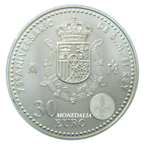 2013 - ESPAÑA - 30 EUROS - 75 ANIV S.M REY