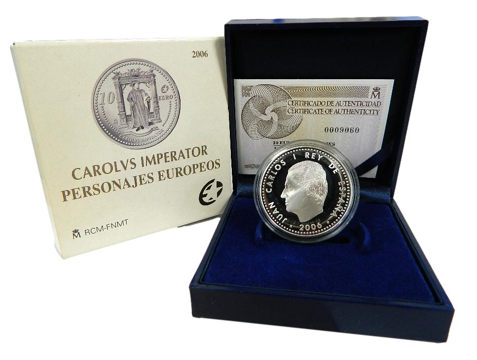 2006 - ESPAÑA - 10 EURO - PERSONAJES EUROPEOS - CARLOS V - PLATA PROOF