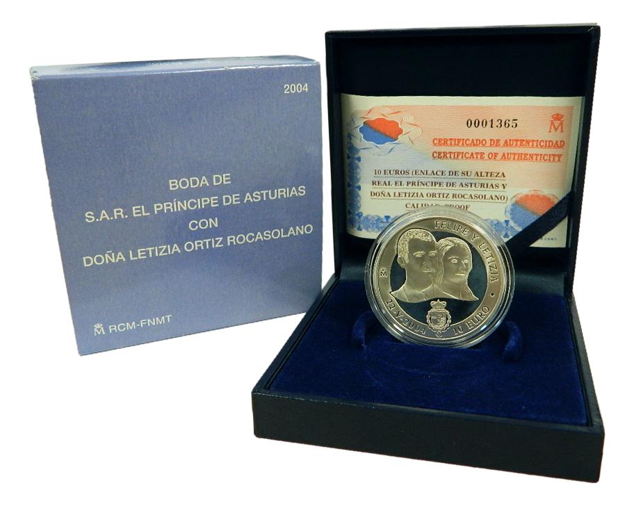 2004 - ESPAÑA - 10 EURO - BODA PRINCIPE FELIPE Y LETIZIA