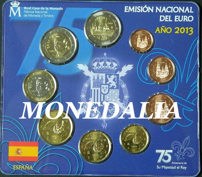 2013 - ESPAÑA - BLISTER OFICIAL EUROS - 2 EUROS CONMEMORATIVOS ESCORIAL
