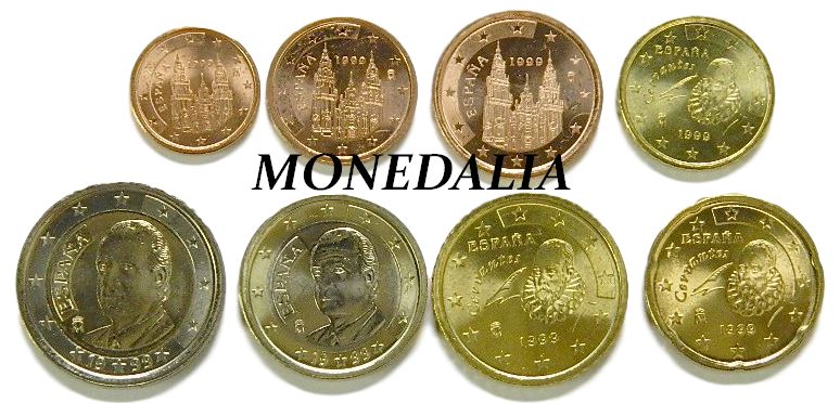 2008 - ESPAÑA - EUROS - 8 MONEDAS - S/C