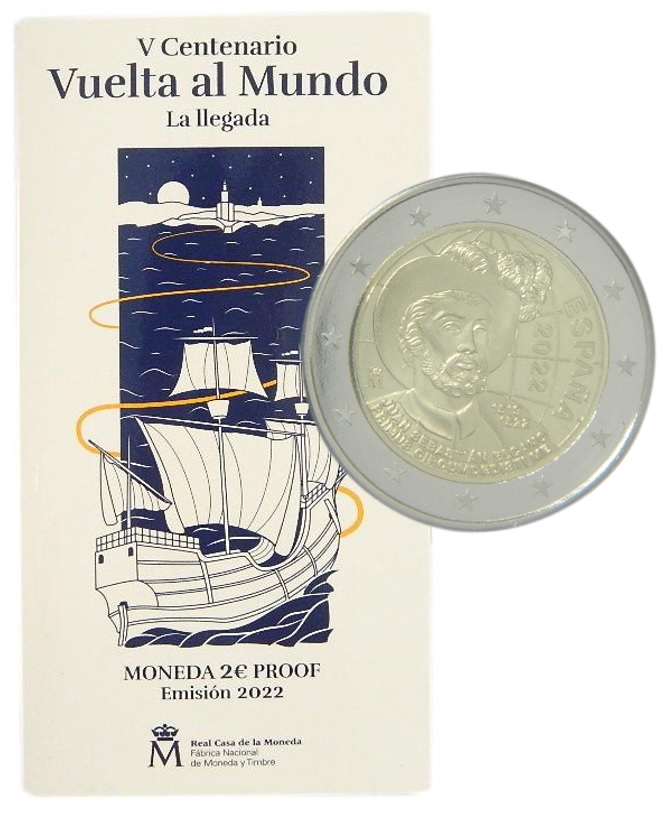 2022 - ESPAÑA - 2 EUROS - V CENTENARIO - ELCANO - PROOF