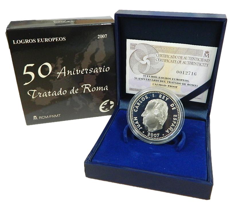 2007 - ESPAÑA - 10 EURO - TRATADO DE ROMA