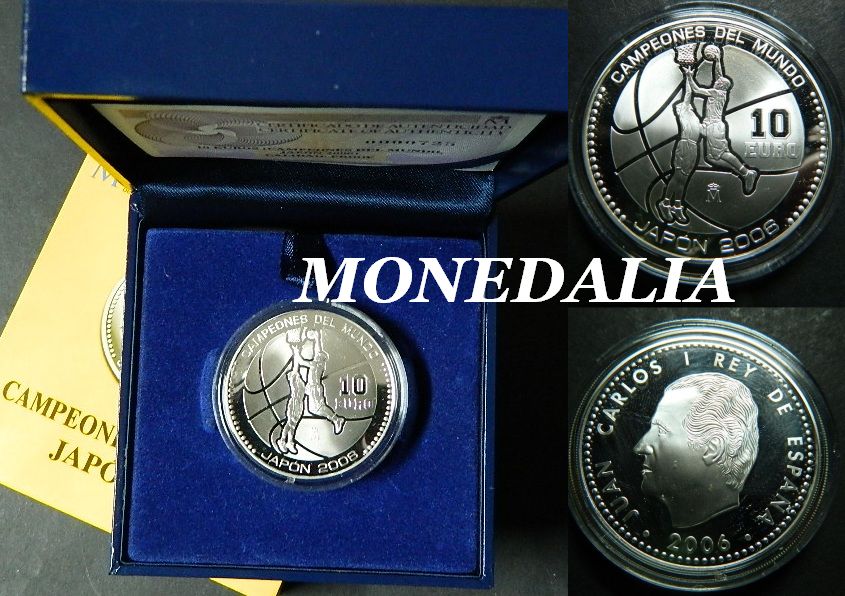 2006 - ESPAÑA - 10 EURO - CAMPEONES DEL MUNDO JAPON - PLATA - PROOF