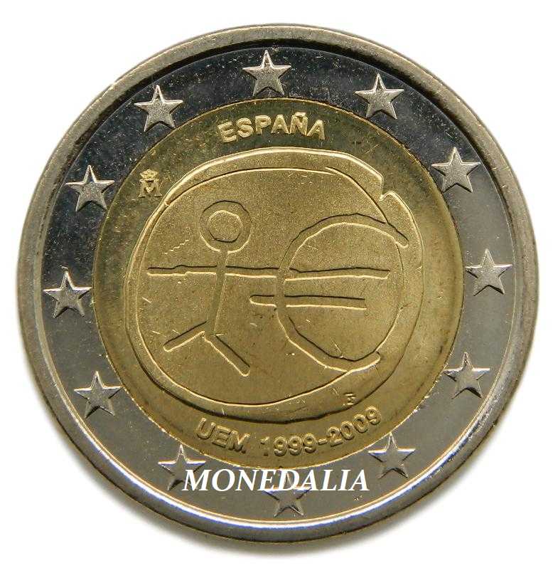 2009 - ESPAÑA - 2 EUROS - ESTRELLAS GRANDES - EMU