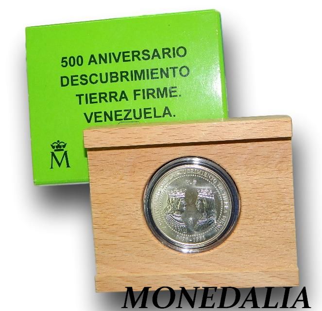 1998 - ESPAÑA - 3 EURO - DESCUBRIMIENTO DE TIERRA FIRME - VENEZUELA