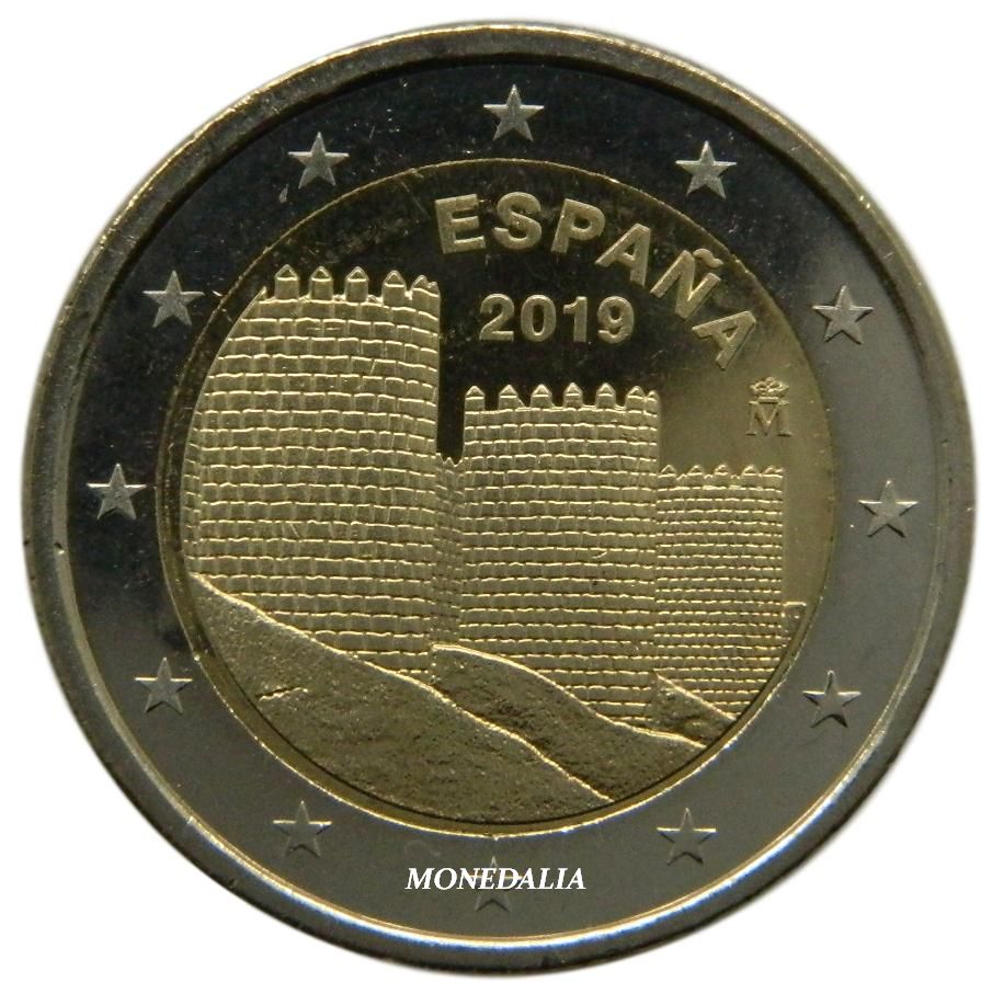 2019 - ESPAÑA - 2 EUROS - MURALLA DE AVILA