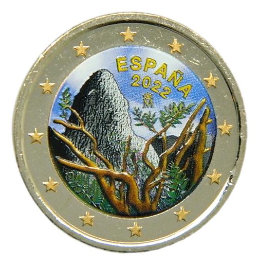 2022 - ESPAÑA - 2 EURO - GARAJONAY - COLOR nº 1