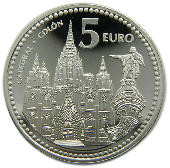 2010 - ESPAÑA - 5 EURO - BARCELONA - PLATA