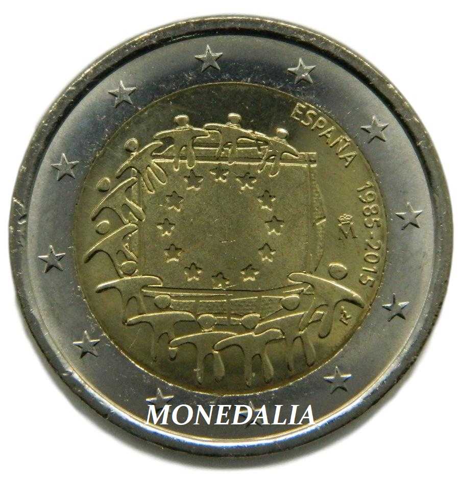 2015 - ESPAÑA - 2 EUROS - BANDERA