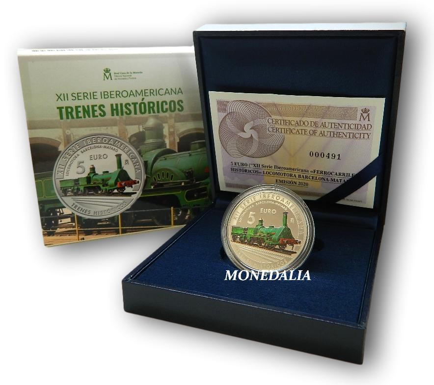 2020 - ESPAÑA - 5 EURO - TRENES HISTORICOS - LOCOMOTORA