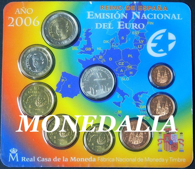 2006 - BLISTER EUROS ESPAÑA - MEDALLLA COMUNIDADES EUROPEAS PLATA