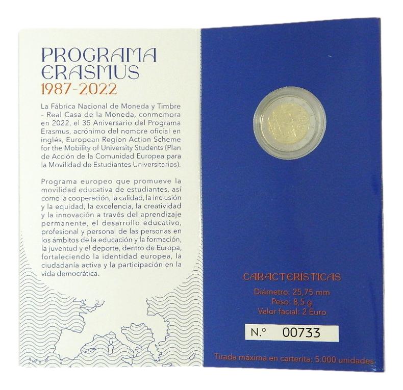 2022 - ESPAÑA - 2 EURO - ERASMUS - PROOF