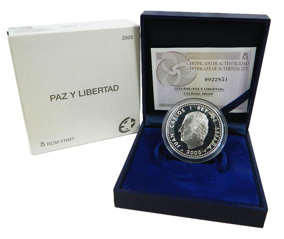 2005 - ESPAÑA - 10 EUROS - PAZ Y LIBERTAD