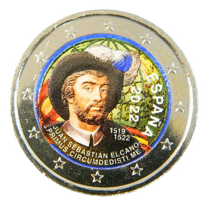 2022 - ESPAÑA - 2 EURO - ELCANO - COLOR nº3