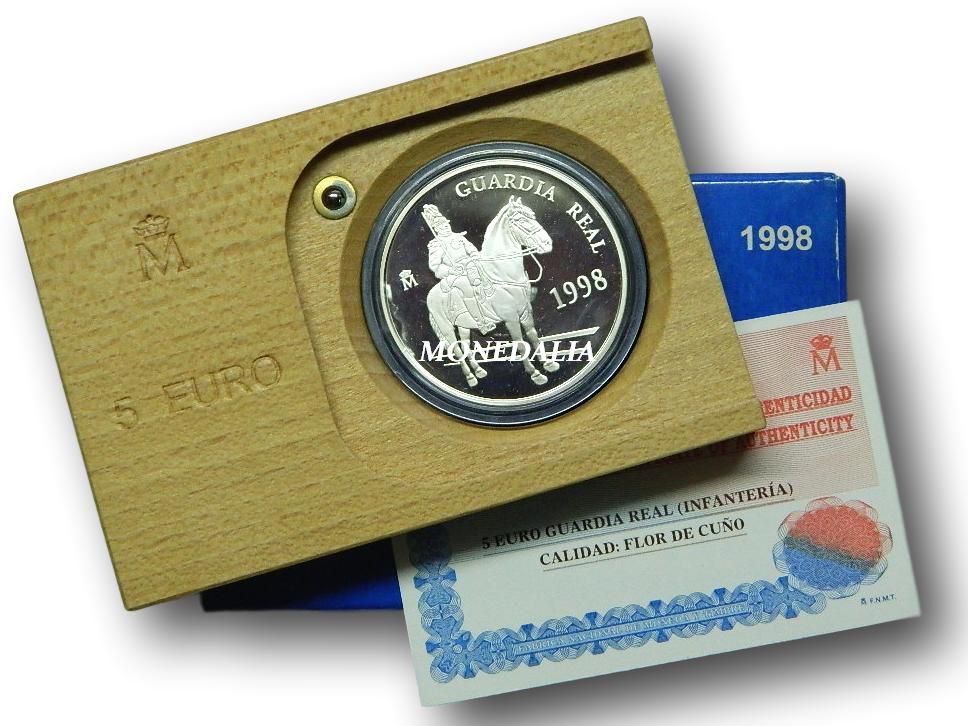 1998 - ESPAÑA - 5 EUROS - GUARDIA REAL 