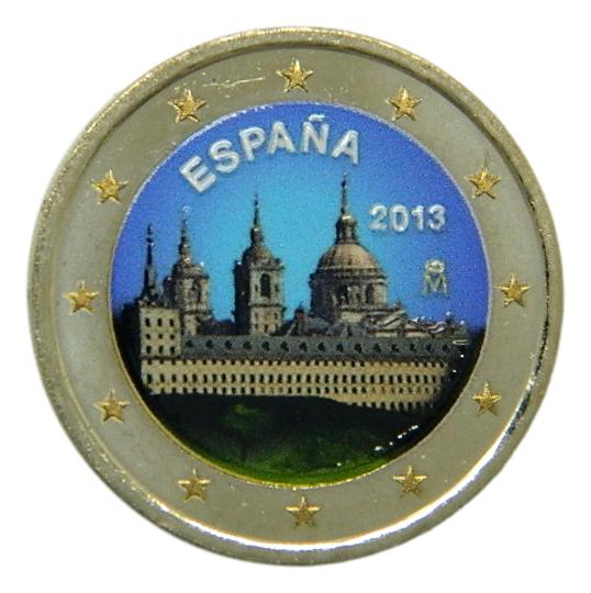 2013 - ESPAÑA - 2 EUROS - ESCORIAL - COLOR 1