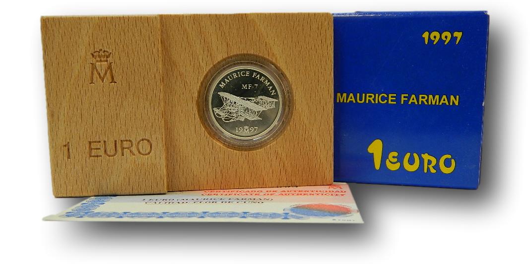 1997 - 1 EURO - MAURICE FARMAN - PLATA
