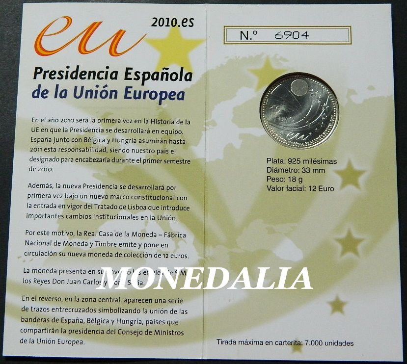 2010 - ESPAÑA - 12 EURO - PRESIDENCIA - BLISTER