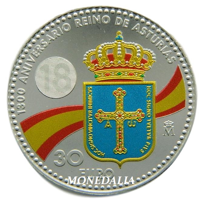 2018 - ESPAÑA - 30 EUROS - FELIPE VI Y LEONOR - ASTURIAS - CAPSULA