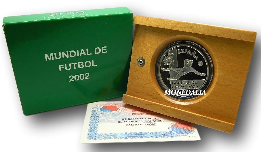 2002 - ESPAÑA - 10 EURO - MUNDIAL DE FUTBOL - GUANTE - PLATA