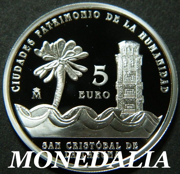 2015 - ESPAÑA - 5 EUROS - SAN CRISTOBAL DE LA LAGUNA - UNESCO